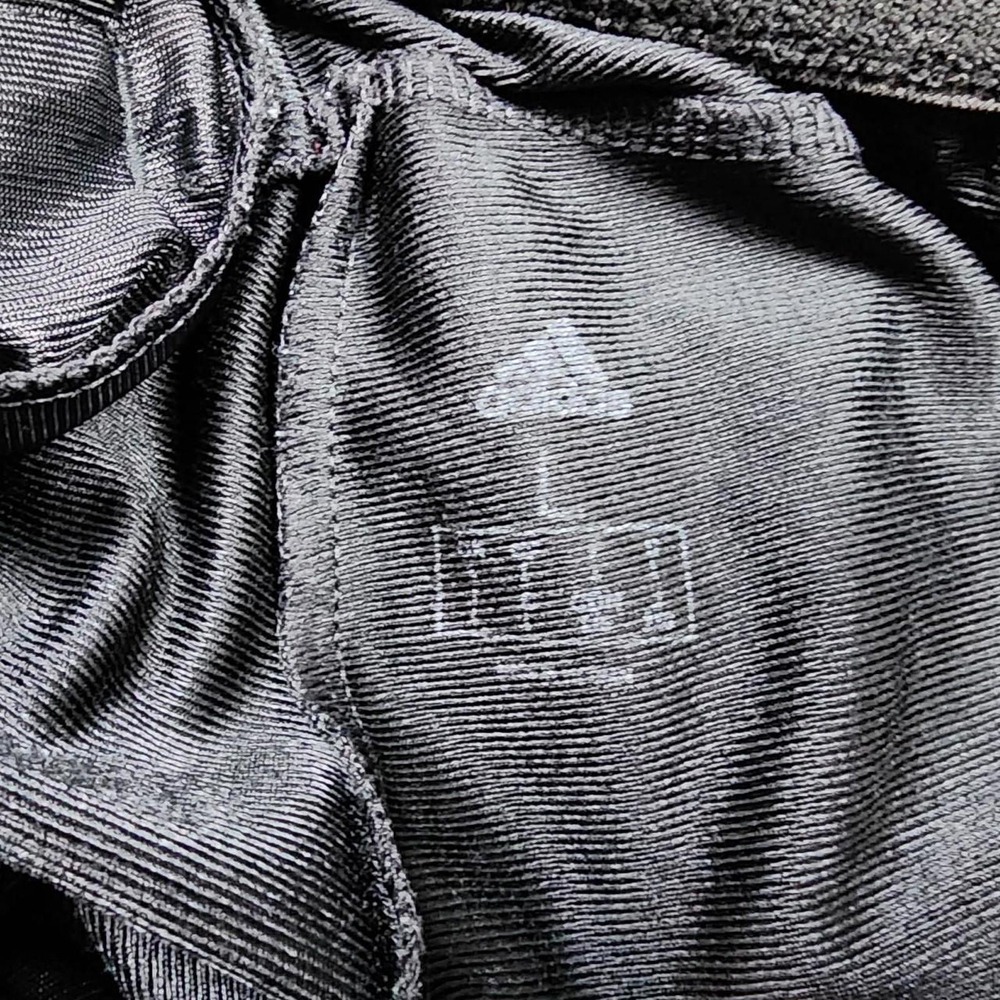 Adidas Womens Black 3-Stripe Track Pants Joggers Size L High Rise Zipper Pockets - Picture 4 of 5